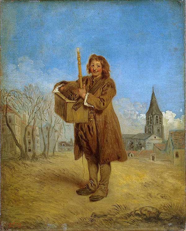 Antoine Watteau, Le Savoyard et la marmotte (1716) (Before van Gogh?)