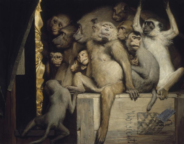 Gabriel Cornelius von Max, Monkeys Judging Art (photo de: Benutzer. Luestling)