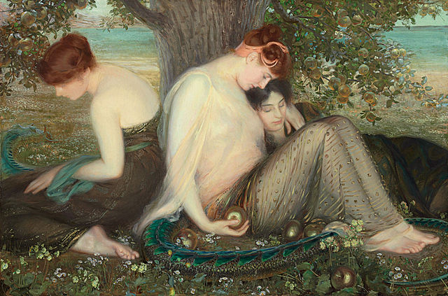 'She's apples'...the garden painted by Albert Herter (1898)