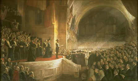 Tom Roberts, Opening of the Australian Parliament, 9 May 1901 (nowhere near Canberra then)